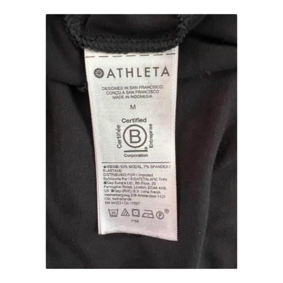 β¨ EUC ATHLETA Black Santorini Sleeveless Swing Dress | Sz M - Picture 8 of 9